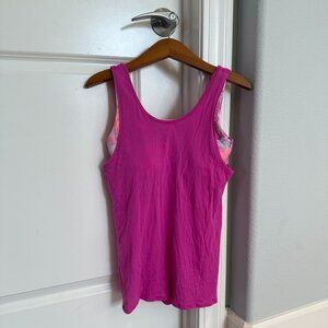 Ivivva by Lululemon Tank Top With Built-in Sports Bra Girls Sz 14 Like NEW Pink